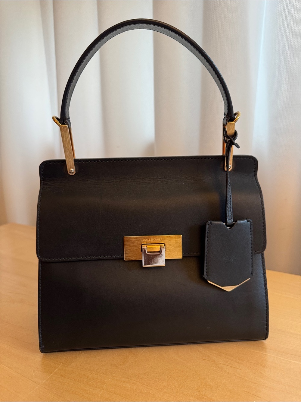 Balenciaga Le Dix Small with Black Smooth Leather and two tone hardware